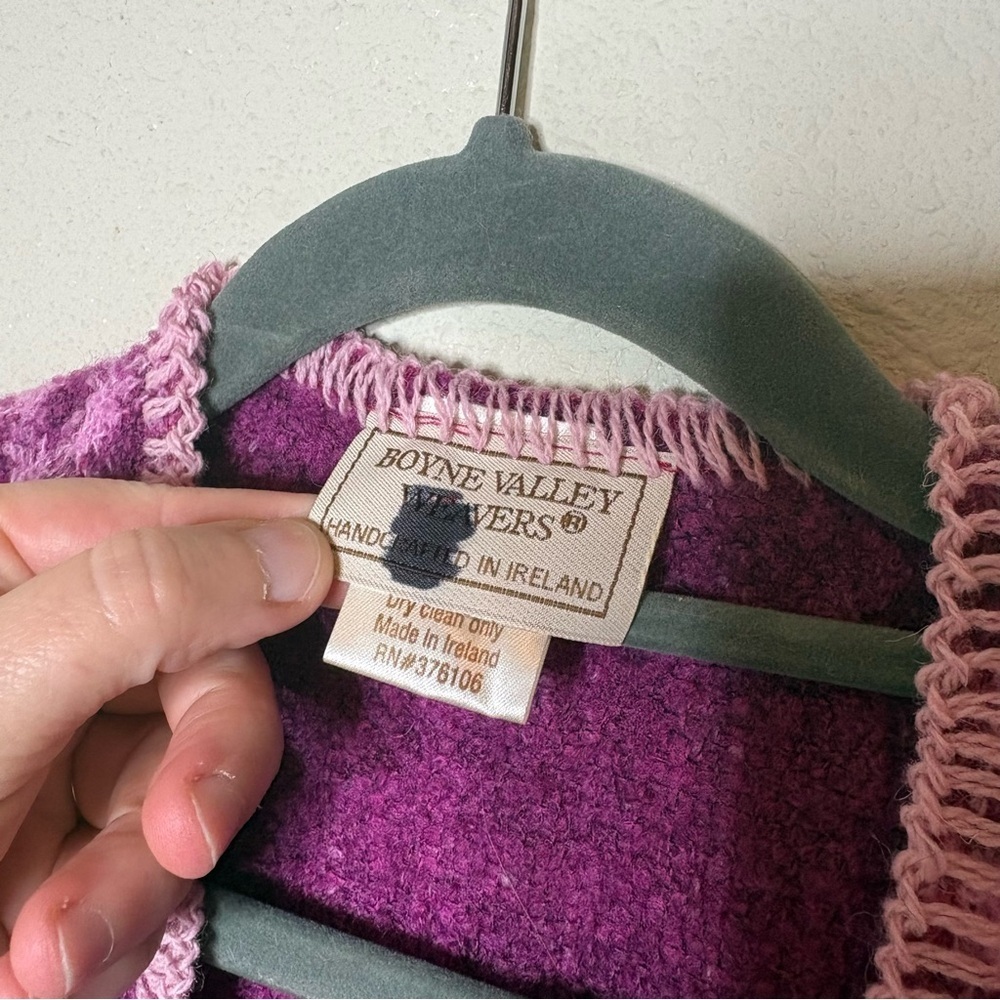Boyne Valley Weavers Irish Checkered Poncho One Size - Picture 4 of 6